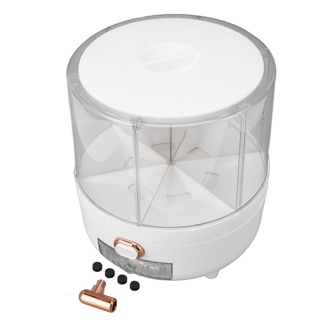 Contenedor para almacenar granos de arroz, cilindro medidor pequeño con rotación de 360 grados para almacenar alimentos y granos.