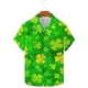 thumbnail image 2 of Blusa y camisa de manga corta con cuello vuelto para hombre Camisa de manga corta estampada para el Día de San Patricio Tops casuales con cuello vuelto Camisa Blusa Tops para hombre, 2 of 5