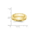 thumbnail image 2 of 10k Yellow Gold Solid Polished Beveled Edge 6mm Bevel Edge Comfort-Fit Band Size 9.5 Ring Ring for Women and Men, 2 of 2