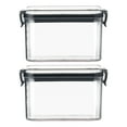 thumbnail image 1 of 7 Cup Glass Storage Containers with Lids Bread Storage for Pantry Kitchen Food Containers 2PC Square Transparent Airtight Jar Fresh Keeping Kitchen Grain Storage Jar Snack Dried Fruit Storage Jar, 1 of 4