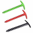 thumbnail image 5 of Heavy Duty Spiral Ground Anchors, 10-Inch Hard Plastic Tent Pegs with T-Handle, Screw-in Sand Stakes for Camping, Outdoor Canopies, Gardening, and Tying Down Tents, 5 of 7
