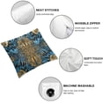 thumbnail image 6 of Acheng Gold and Blue Abstract Art Short Plush Pillowcase Set of 2 White, 6 of 7