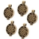 thumbnail image 2 of 5pcs Flor Hueca Difusor de Aceite Esencial Medallón Colgantes Foto Medallón Bronce antiguo, 2 of 9