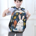 thumbnail image 6 of Backpack 12.9 *5.1 * 17.7 Inches Outing Backpack, Shopping Backpack, Travel Backpack Rabbit Surrounded by Flowers, 6 of 7