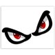thumbnail image 1 of une Paire/ 2 X Autocollant Stickers Vinyle No Fear Eyes Paire Yeux Pour Ordinateur Portable Ipad Panneau Voyage Cadeau Voiture Fentre Porte Moto C, 1 of 4