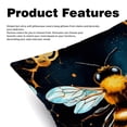 thumbnail image 2 of Honeybee Throw Pillow Inserts Set Covers of 2 Decorative Velvet Throw Pillows with Unique Patterns - 16x16, 18x18, 20x20 Inches for Home Decor and Gifts, 2 of 6