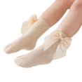 thumbnail image 2 of Kiapeise Kids Cotton Socks, Baby Anti-Slip Medium Tube Socks with Bowknot, 2 of 6