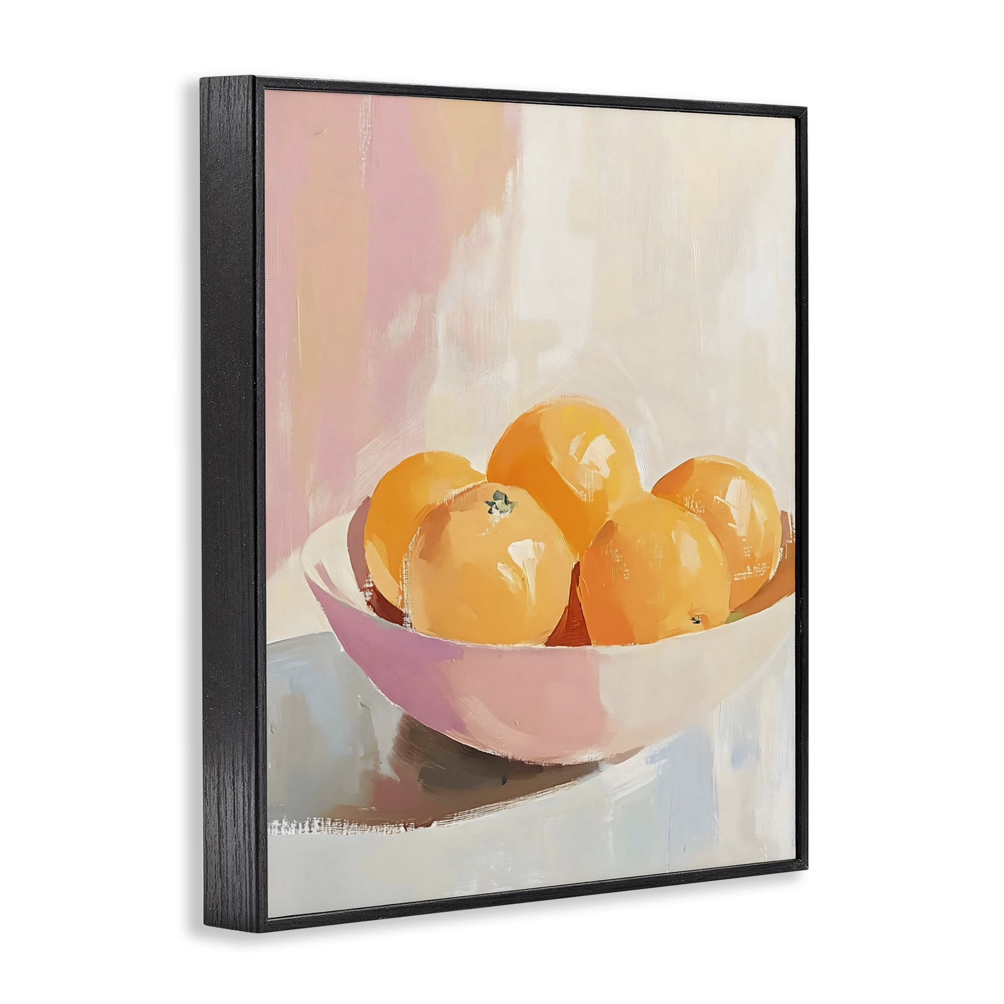 Stupell Industries Pastel Bowl of Oranges Black Framed Giclee Art, design by The Prints Vibe