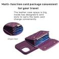 thumbnail image 4 of For Iphone 14 Horizontal Wallet Rhombic Leather Phone Case(Dark Purple),iPhone 14 Pro, 4 of 6