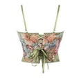 thumbnail image 4 of Slim Gold Fishbone Shaping Top with Oil Painting Style, Ladies' Strapless Camisole, 4 of 5