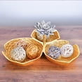 thumbnail image 2 of Berkware Lily Inspired Gold Decorative Bowl with Silver Lotus Flower - Three Sectional Elegant Serving Bowl, Candy Dish and Centerpiece Bowl, 2 of 3