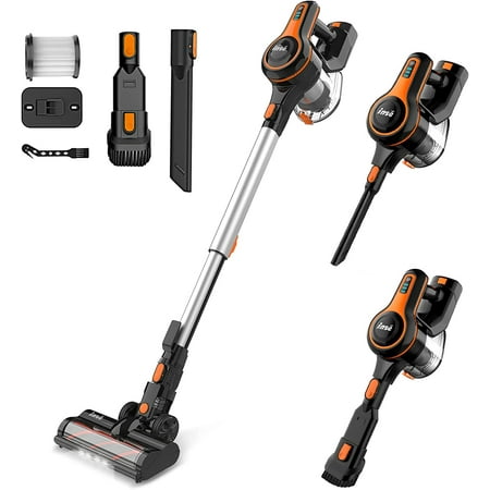 INSE 4-in-1 Cordless Vacuum with Brushless Motor Stick Vacuum Cleaner 23 Kpa for Hard Floors Carpet Pet Hair