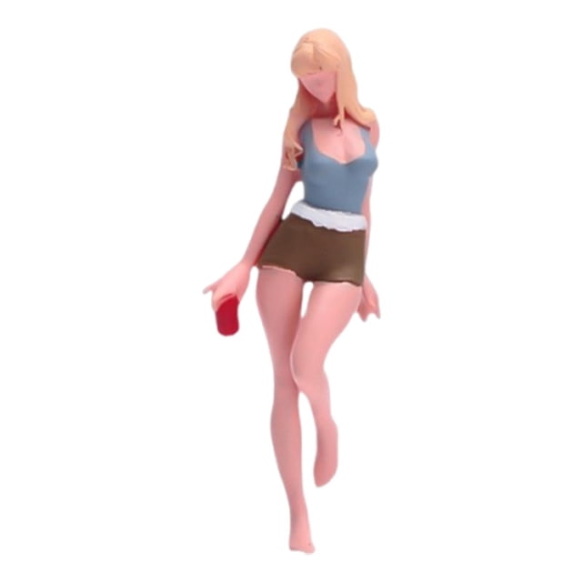 Figura en miniatura de una chica con un tanque, modelo de juego de rol, dioramas estimulados para la disposición de la estación de tren y la mesa de a