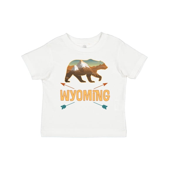Inktastic Wyoming Vacation Bear Silhouette Boys or Girls Toddler T-Shirt