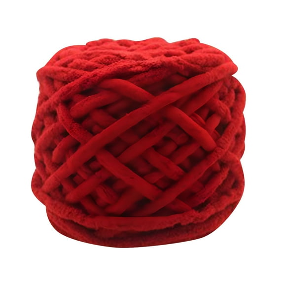PALINO Bulky Chunky Blanket Yarn Hand Knitting Yarn DIY Crochet Thread For Hat Scarf Blanket(Red)