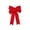 Red-3A-home supplies, variant on ABPWLY Home Christmas Red Flocking Bow Multi Ear Overlock Bow for Tree Wreath Gift Box Window Wall Decoration 19.69x10.63 Inch Home