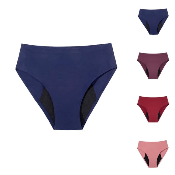Period Underwear for Women High Waisted Seamless 4 Layer Leak Proof Menstrual Panties Briefs