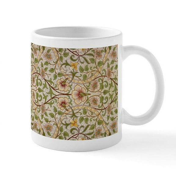 CafePress - William Morris Daffodil Mugs - 11 oz Ceramic Mug - Novelty Coffee Tea Cup