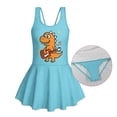 thumbnail image 6 of Uourmeti Cartoon Dinosaur Guitarist Skirted One-Piece Swimsuit for Girls - Quick Dry, Stretchy Swim Dress for Beach & Pool Vacations, 6 of 8