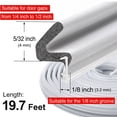 thumbnail image 2 of 19.7FT Weather Stripping Door Seal for Exterior Door Frame, Large Gap Seal,block light, Soundproof, Insulation, Easy to Install（White）, 2 of 8