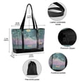 thumbnail image 2 of FORMRS Canvas Laptop Tote Bag for Women with 15.6" Computer Compartments Shoulder Handbag, Purple Forest Scene, 2 of 7