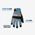 thumbnail image 2 of HANDLDNAY Synthetic Leather with Silicone Grip Coating Mechanic Glove, Breathable Utility Work Gloves, XS, Blue-Upgrade, 2 of 7