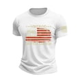 thumbnail image 4 of 250th Anniversary USA Shirts for Men Short Sleeve T-Shirts Casual USA Flag Print Pullover Independence Day Patriotic Tops 4th of July Celebration Party Crew Neck 1776-2026 Tees White M, 4 of 5