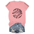 thumbnail image 4 of yunLCZ Women Shirts Women Daily Casual Printed Short Sleeve O Neck T Shirt Tops, 4 of 4