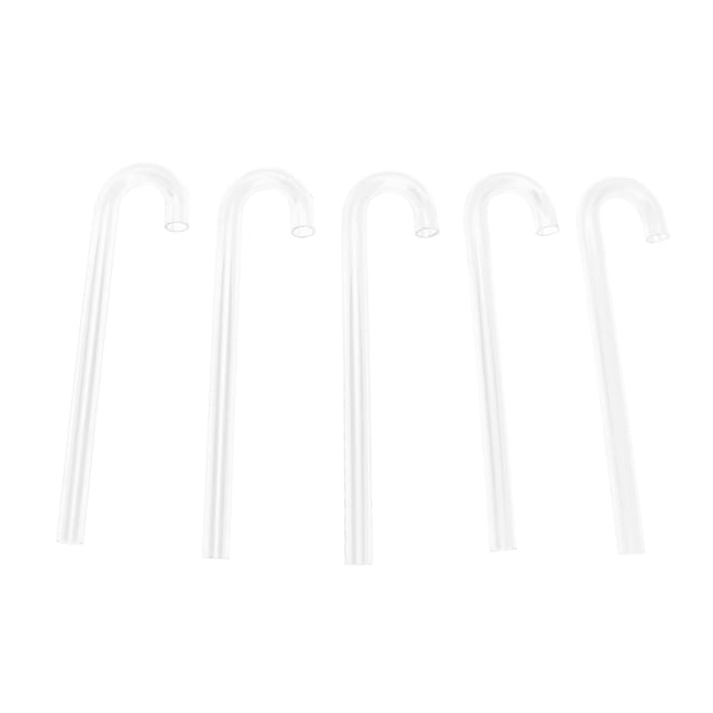 Tubo de Codo Engrosado Acrílico Transparente Sunnimix 5 Piezas 1x15cm