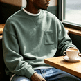 thumbnail image 3 of Mineart Men's Crewneck Sweatshirt Long Sleeve Fall Oversized Pullover Tops Loose Fit Athletic Comfy Basic Shirts, 3 of 7