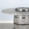 thumbnail image 6 of Pemberly Row Round Mahogany Pub Table with Wine Barrel Base in Gray, 6 of 7
