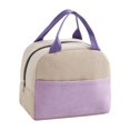 thumbnail image 6 of Hvmvliv Lunch Box Bag Cotton Portable Lunchbox Bag Corduroy Insulation Bag Color Matching Thick Waterproof Portable Lunch Bag Ice Bag Lunch Box Bag Beige, 6 of 9