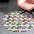 thumbnail image 4 of Food Truck Take Away Round Carpet Circle Rug Outdoor Patio Area Rug Washable Large Area Rugs Hallway Room Decor Fitness Mats, 4 of 8