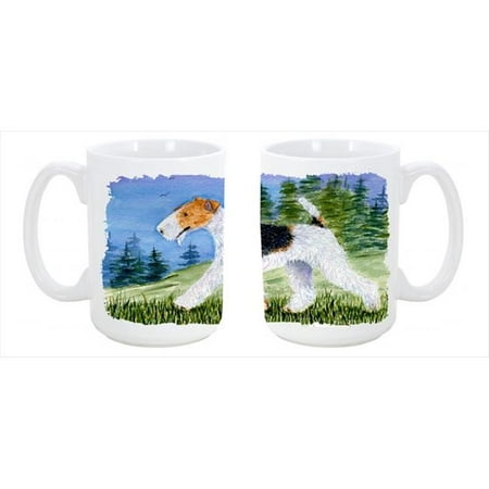 Fox Terrier Dishwasher Safe Microwavable Ceramic Coffee Mug 15 ounce SS8599CM15