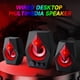 thumbnail image 2 of T-WOLF S128 Altavoz de computadora con cable Altavoz multimedia de escritorio Luz de respiración LED T-WOLF Negro, 2 of 7