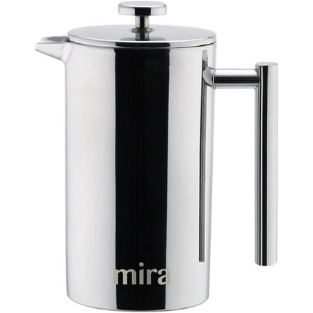 

12 Oz Stainless Steel French Press Coffee Maker | Double Walled Insulated Coffee & Tea Brewer & Maker | Keeps Brewed Coffee Or Tea Hot | 350 Ml