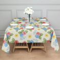 thumbnail image 3 of Pioneer Flower Floral Print Pattern Square Tablecloth, Waterproof Wipeable Spillproof Washable Table Cover for Home Kitchen Party Decor, 42"x42", 3 of 6