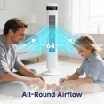thumbnail image 6 of G-ocean 36" Bladeless Tower Fan with 5 Speeds 4 Modes, 28dB Quiet, 23ft/s Velocity, 64° Oscillating and 12H Timer for Bedroom, Living Room, White, 6 of 7