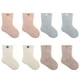 thumbnail image 1 of Calcetines Laklulu para bebés, niños y niñas: 4 pares de calcetines de algodón de punto grueso, cálidos y sin costuras para niños pequeños, calcetines de algodón para niños, 1 of 5