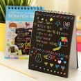 thumbnail image 2 of Kids Rainbow Colorful Scratch Art Kit Drawing Painting Paper Notebook with Drawing Stick Gift, 2 of 7