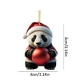 thumbnail image 3 of CMrtew Christmas Panda Pendant Ornament Cute Acrylic Cartoon Panda Decor for Tree, Home & Car Festive Holiday Hanging Decorations, 3 of 4