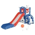 thumbnail image 4 of Korimefa 7-in-1 Toddler Slide Set with Golf, Basketball Hoop, Kids Slide for Toddlers Age 1-4, Climber Slip and Slides, Baby Outdoor Toys, 4 of 17