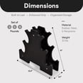 thumbnail image 6 of BalanceFrom 32 lb Neoprene Coated Iron Dumbbell Hex Weights Set with Stand, Black, 6 of 13