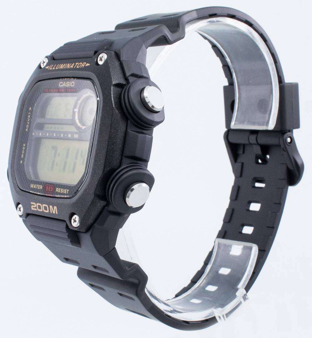 Casio Men's DW-291H-9AV Quartz 200M Resin Black Strap Watch
