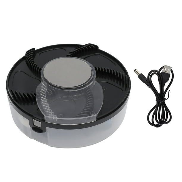 Trampa eléctrica para moscas, carga USB automática, silenciosa, desmontable, lavable, atrapamoscas eléctrico para restaurante, cocina, negro