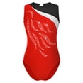 thumbnail image 2 of iiniim Loloda Kids Girls Sleeveless Shiny Diamond 2Pcs Gymnastics Leotard with Shorts Dancewear 6-16 Red 6, 2 of 7