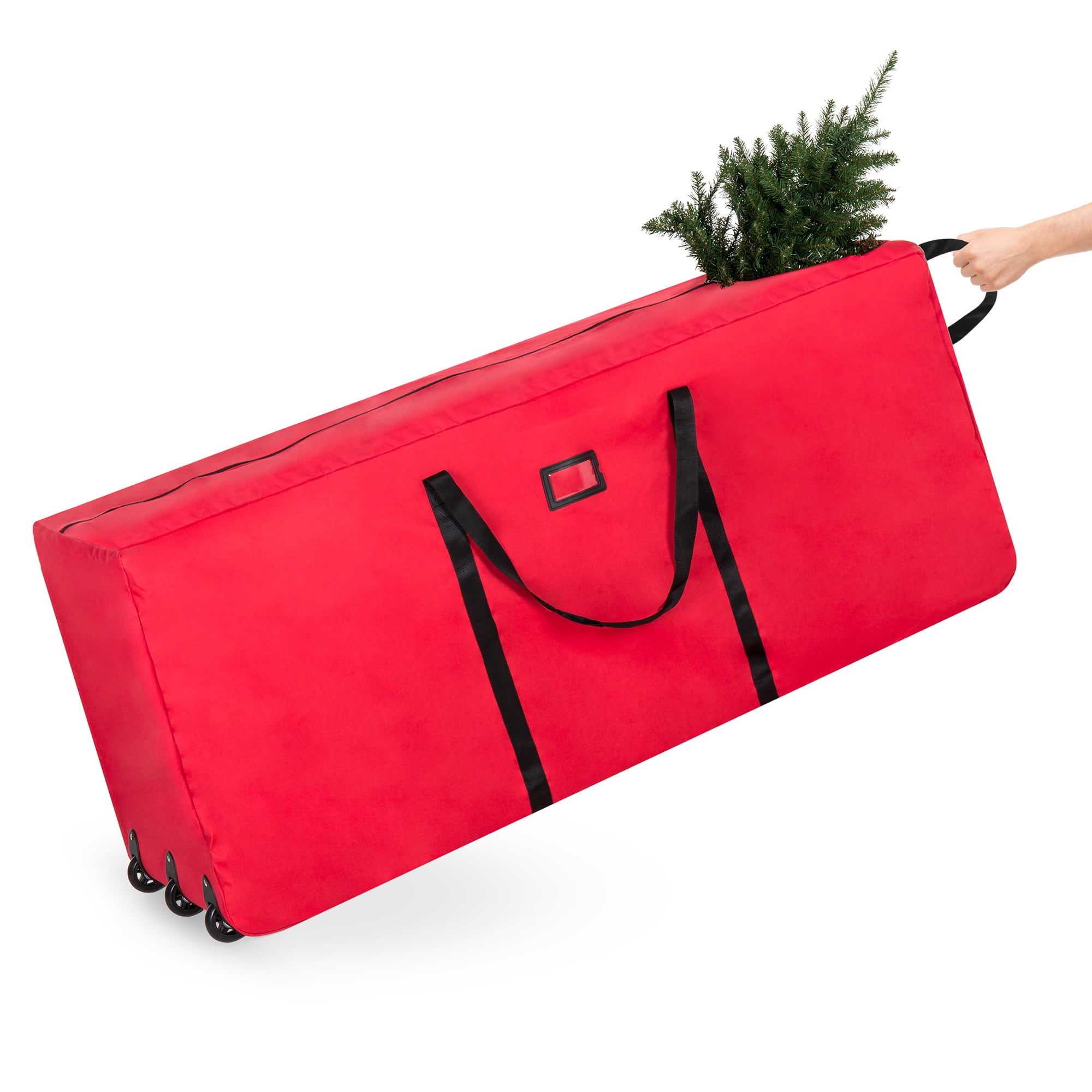 Best Choice Products Rolling Duffle Holiday Decoration Storage Bag for 9ft  Christmas Tree w/ Wheels, Handle - Red