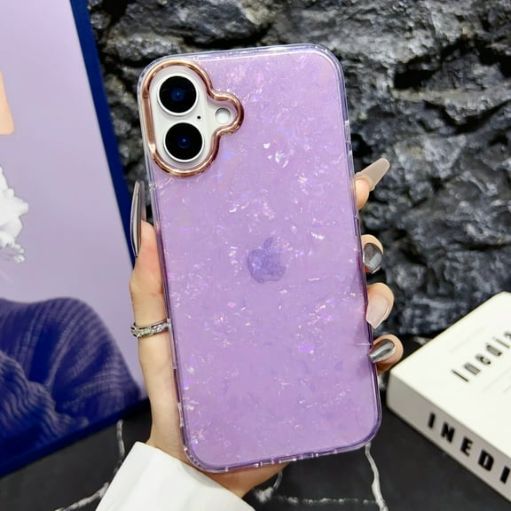 Allytechgroup iPhone 17 Case, Stylish Shell Cover for Girls Women, Shockproof Anti-Scratch Protective Luxury Phone Case Cover for Apple iPhone 17, Purple