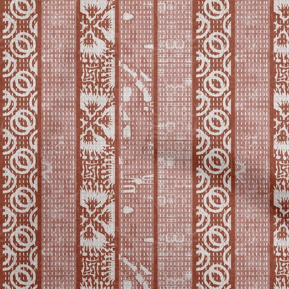 oneOone Cotton Cambric Brown Fabric Block Print Diy Clothing Quilting Fabric Print Fabric By Yard 56 Inch Wide