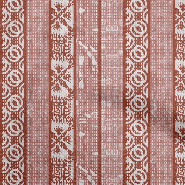 oneOone Rayon Brown Fabric Block Print Sewing Craft Projects Fabric Prints By Yard 56 Inch Wide